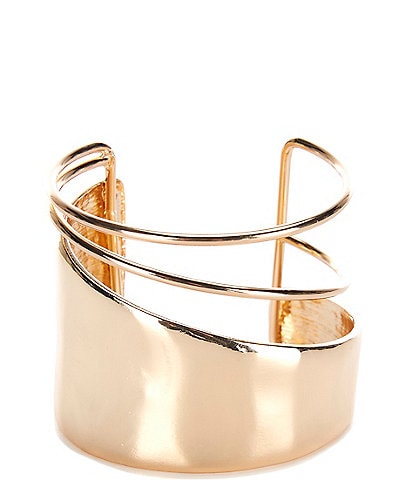 Gemma Layne Textured Metal Wire Cuff Bracelet