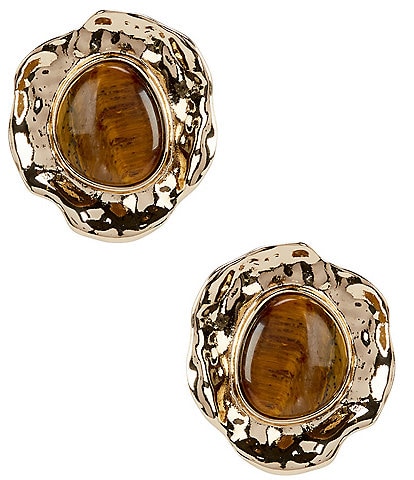 Gemma Layne Tigers Eye Statement Stud Earrings