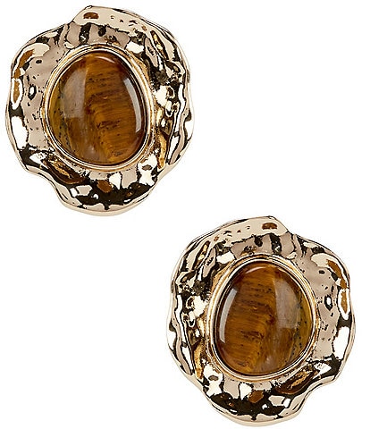 Gemma Layne Tigers Eye Statement Stud Earrings