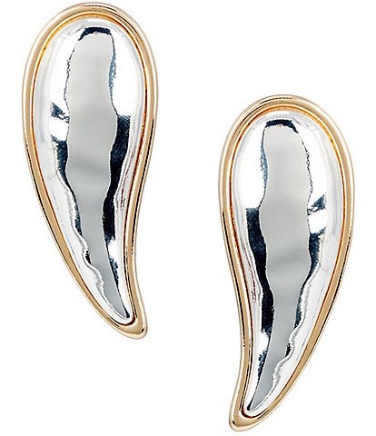Gemma Layne Two Tone Metal Statement Drop Earrings