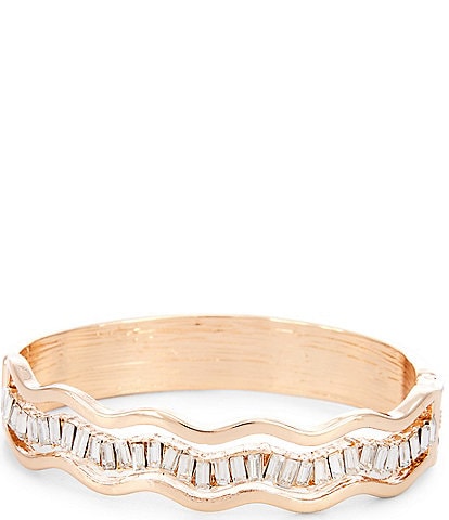 Gemma Layne Wavy Pave Hinge Bracelet