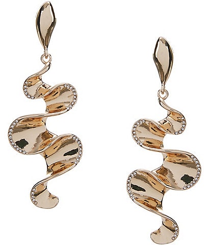 Gemma Layne Wavy Statement Drop Earrings