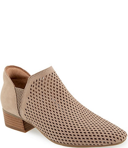 Gentle Souls Fran Perforated Nubuck Suede Shooties