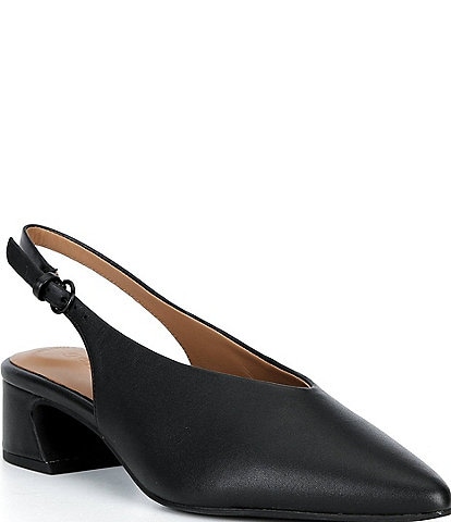 Gentle Souls Ginette Leather High Vamp Slingback Pump
