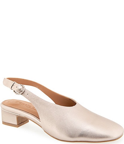 Gentle Souls Kellis Metallic Leather Slingback Pumps