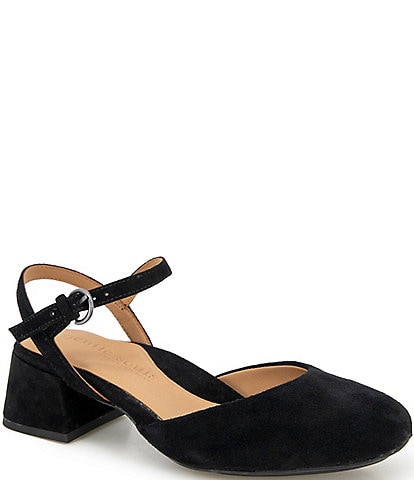 Gentle Souls Lucinda Suede Ankle Strap Pumps