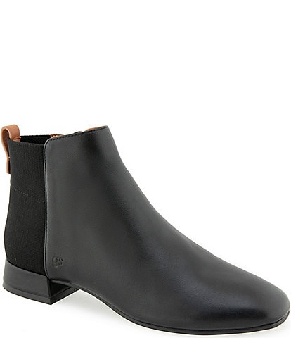 Gentle Souls Port Leather Gored Ankle Booties