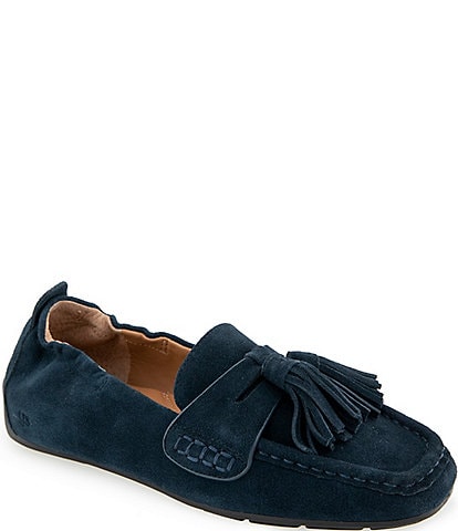 Gentle Souls Sophie Driver Tassel Suede Loafers