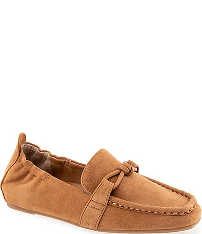 Gentle Souls Sophie Suede Knot Detail Loafers
