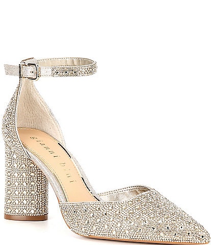 Gianni Bini Alisa Rhinestone Ankle Strap Dress Pumps