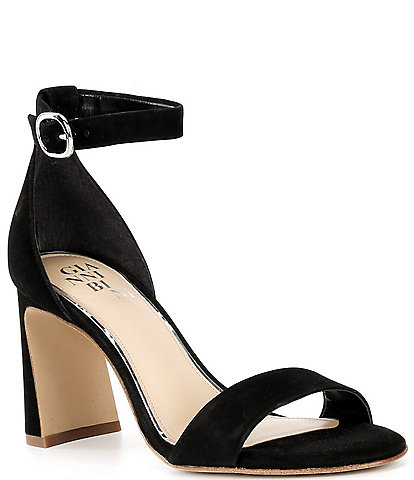 Gianni Bini Amandah Nubuck Block Heel Dress Sandals