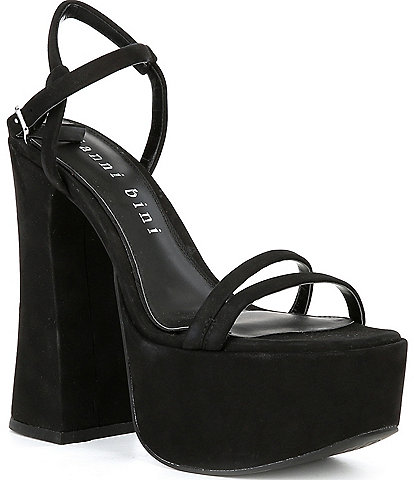 Gianni Bini Babel Suede Strappy Platform Dress Sandals