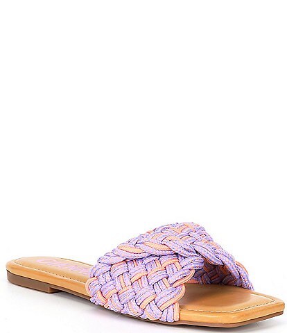 Gianni Bini Bradyn Woven Band Square Toe Sandals