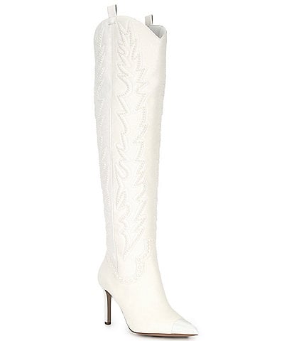 Gianni Bini Bridal Collection KaterinaTwo Pearl Over-the-Knee Western Dress Boots
