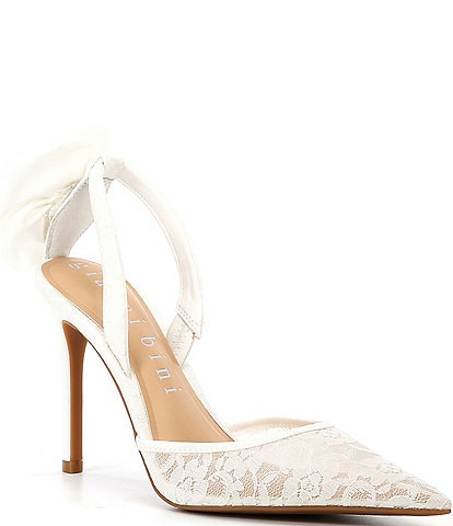 Gianni Bini Bridal Collection Malone Floral Lace Halter Back Pumps