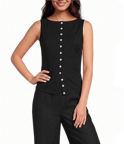 Gianni Bini Button Front Knit Tank