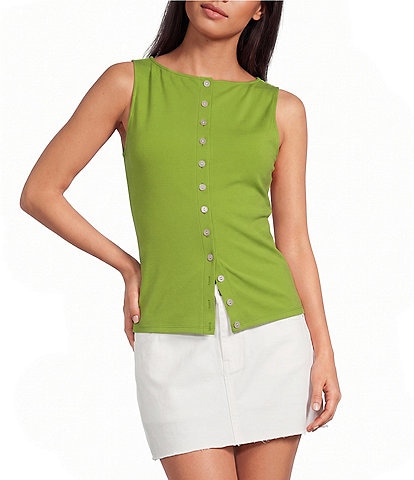 Gianni Bini Button Front Knit Tank