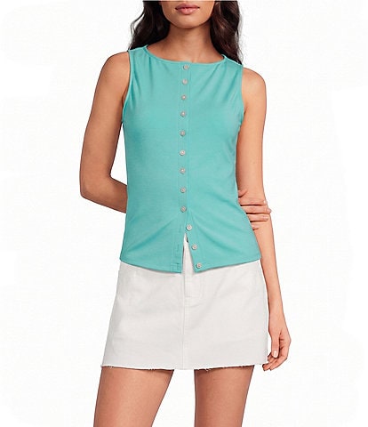Gianni Bini Button Front Knit Tank