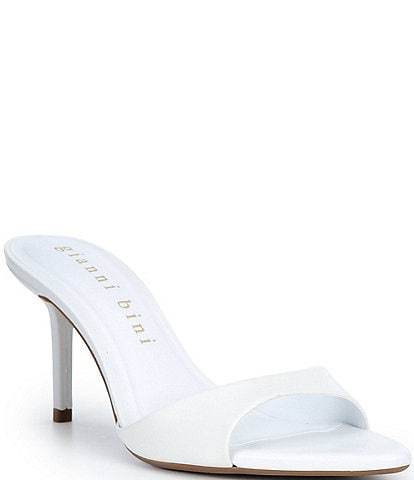 Gianni Bini Camrun Leather Stiletto Slide Sandals