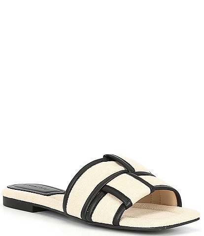 Gianni Bini Caruso Linen Woven Flat Sandals