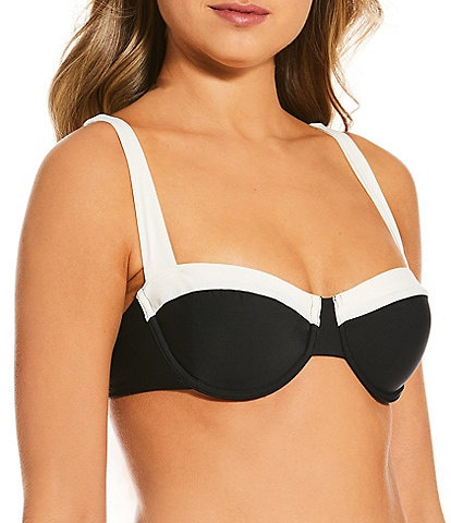 Gianni Bini Color Block Underwire Bralette Swim Top