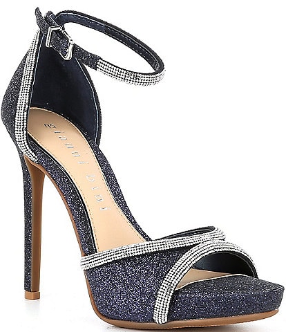 Gianni Bini Constanz Glitter Rhinestone Platform Dress Sandals