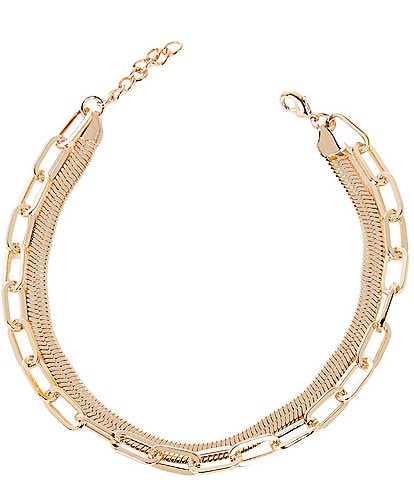 Gianni Bini Demeter Gold Double Chain Boot Anklet