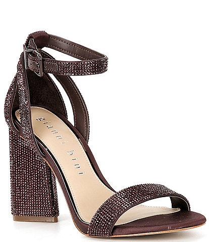 Gianni Bini Dericka Rhinestone Ankle Strap Dress Sandals
