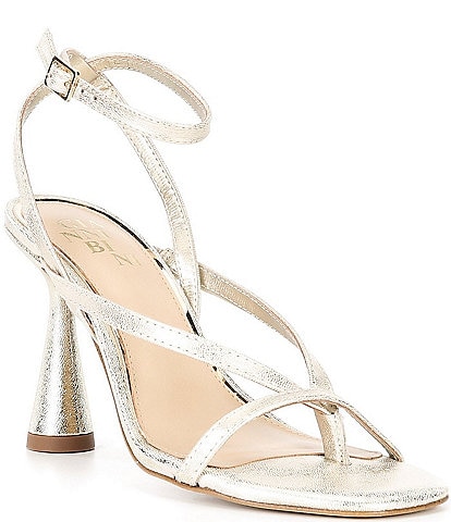 Gianni Bini Elliot Leather Thong Ankle Strap Dress Sandals