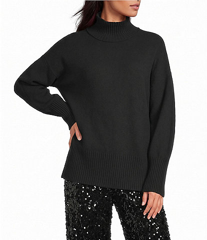 Gianni Bini Everyday Turtleneck Long Sleeve Cropped Sweater