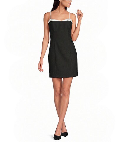 Gianni Bini Hannah Peekaboo Square Neck Sleeveless Mini Dress