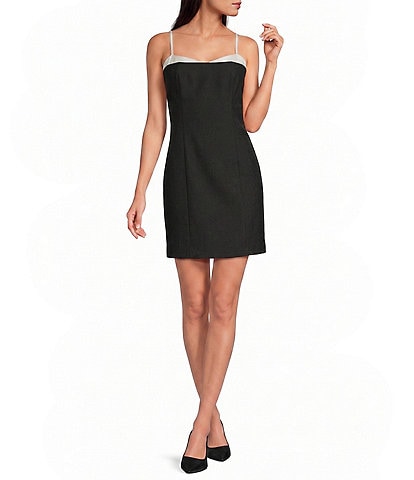 Gianni Bini Hannah Peekaboo Square Neck Sleeveless Mini Dress