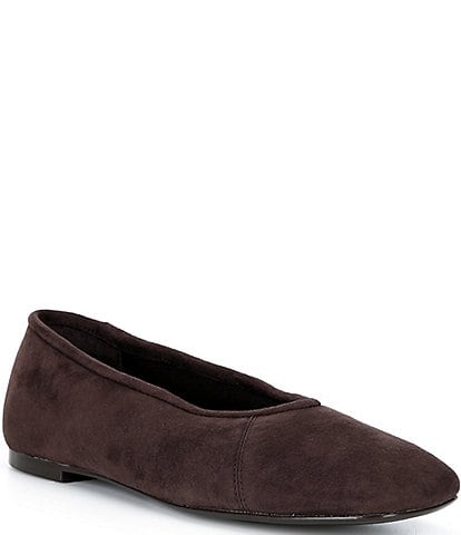Gianni Bini Jenkins Suede Square Toe Ballet Flats