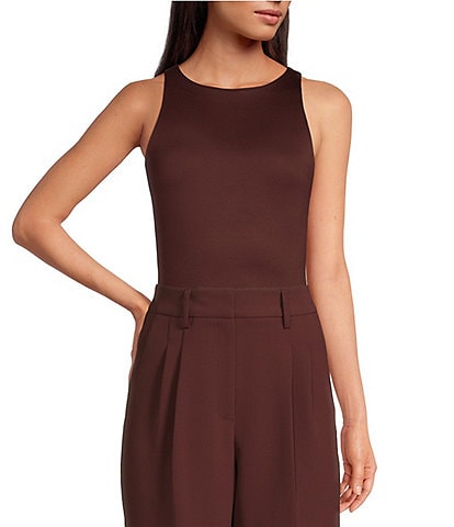 Gianni Bini Layla Sleeveless Racer Knit Coordinating Bodysuit