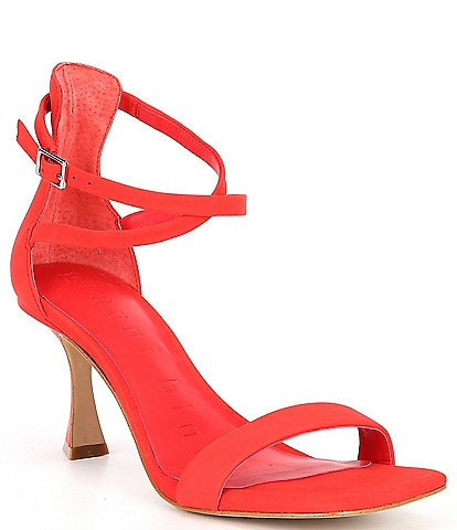 Gianni Bini Layney Suede Square Toe Strappy Dress Sandals