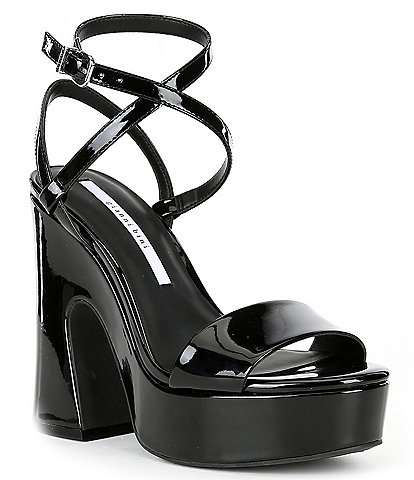 Gianni Bini Lexey Patent Ankle Strap Platform Dress Sandals