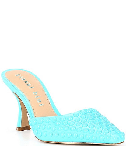 Gianni Bini Malcolm Satin Studded Dress Mules