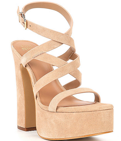 Gianni Bini Margee Suede Strappy Platform Dress Sandals