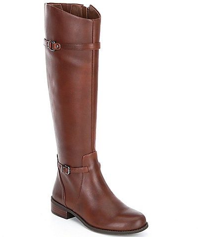 Gianni Bini Mirrie Wide Calf Tall Leather Riding Boots