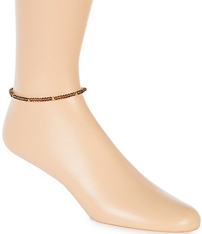 Gianni Bini Nyx Smokey Quartz Bead Anklet