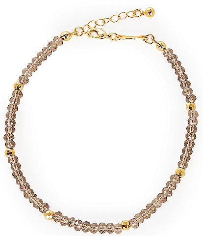 Gianni Bini Nyx Smokey Quartz Bead Anklet