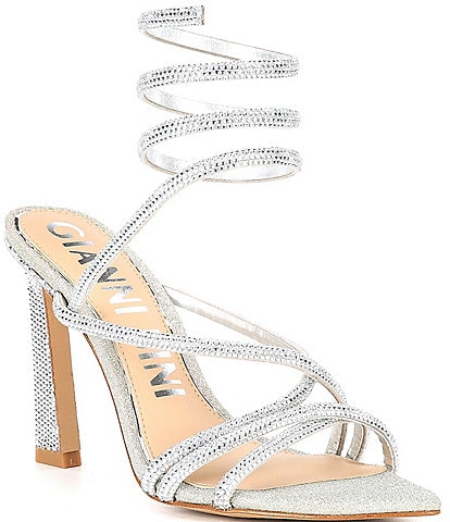 Gianni Bini Odellia Rhinestone Embellished Ankle Wrap Dress Sandals