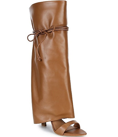 Gianni Bini Okeke Knee High Open Toe Stiletto Dress Sandals