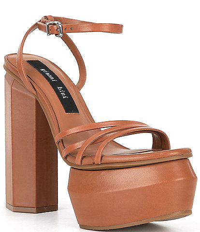 Gianni Bini Parrish Leather Strappy Platform Sandals