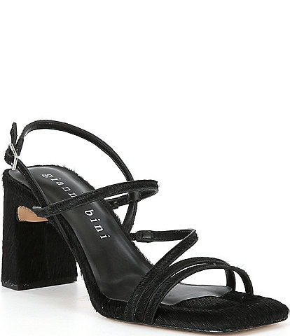 Gianni Bini Rosie Haircalf Strappy Block Heel Sandals