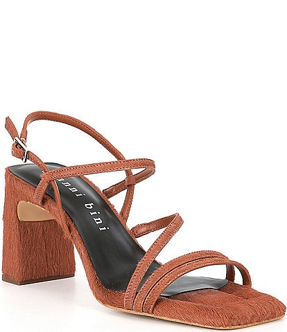 Gianni Bini Rosie Haircalf Strappy Block Heel Sandals