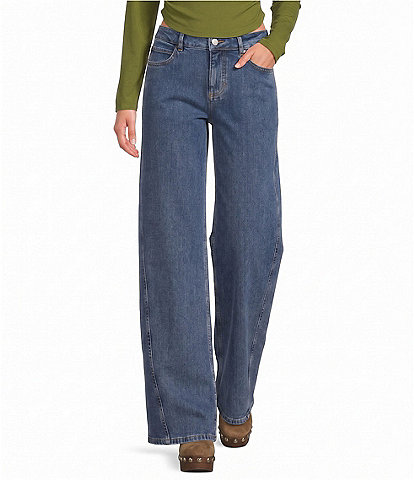 Gianni Bini Rumi Wide Leg Denim Jeans