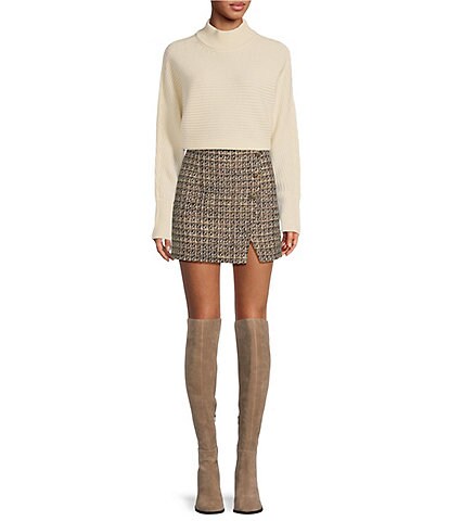 Gianni Bini Samia Tweed Mini Skirt