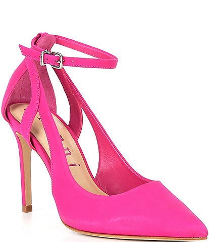Gianni Bini Teagan Suede Cut-Out Ankle Strap Dress Pumps