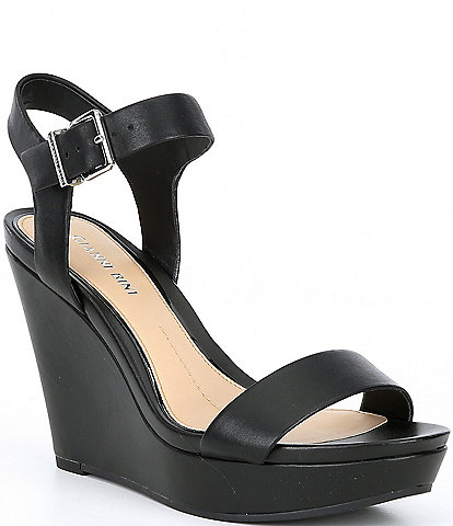 Spot On F9R255 Ladies Black Wedge Shoes UK5-8 R25A Floor 
